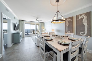 Dining - Azure 106 ~ 4BR Ground Floor Oceanfront Condo ~ Sleeps 12 ~ Direct Pool/Beach Access (Fort Walton Beach)