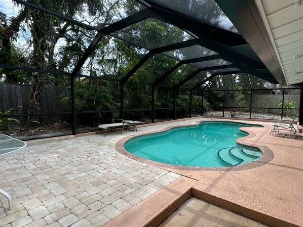 A heated pool