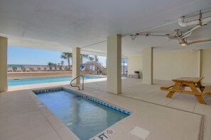 Indoor pool, a heated pool