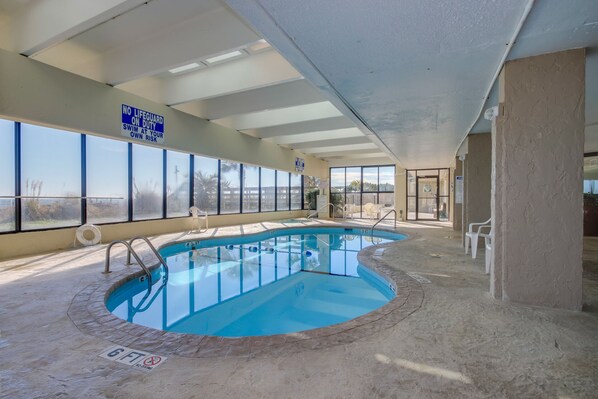 Indoor pool, a heated pool
