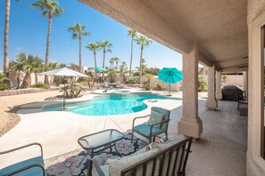 A heated pool