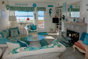 Smart TV, DVD player, books, music library