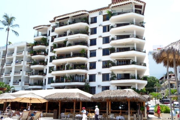La Palapa view from the beach. 605 is on second level from top - right side