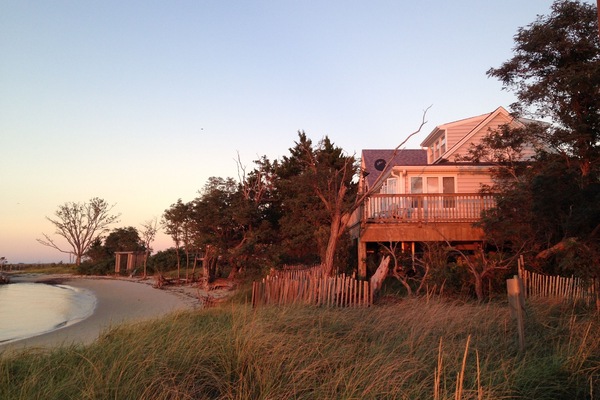 Cottage side view from beach