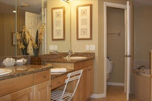 Shower, jetted bath, towels, toilet paper - On the Ocean! - Luxury Vacation Rental - Only Monthly Rental (Redington Shores)