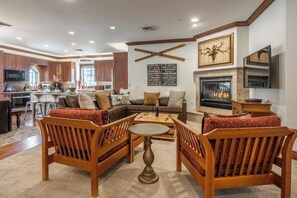TV, fireplace, video game console, DVD player