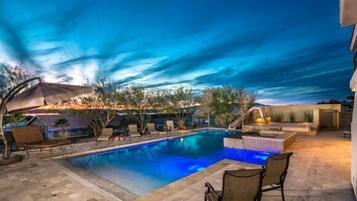 Outdoor pool, a heated pool