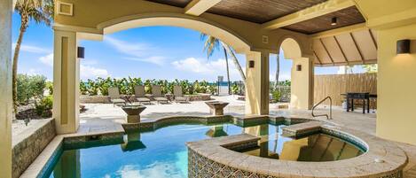A heated pool