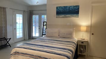 Iron/ironing board, travel crib, free WiFi, bed sheets