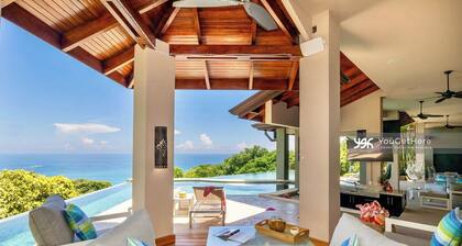 Vues spectaculaires sur l'océan! 3 piscines, bar dans la piscine, vie de luxe sous les tropiques