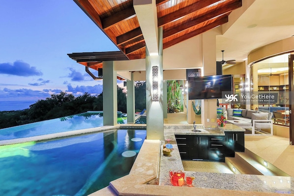 A heated pool
