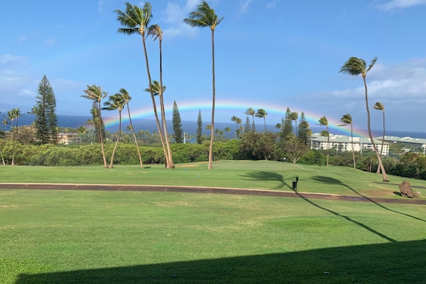 With the West Maui mountains behind the condo, there can be lots of rainbows!