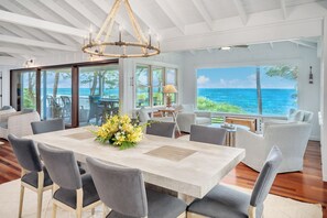 Dining - Luxury Beachfront Home in Haena AC, Pool TVNC5141 (Hanalei)