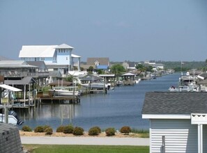 One of Surf City's scenic canals, viewed from back deck