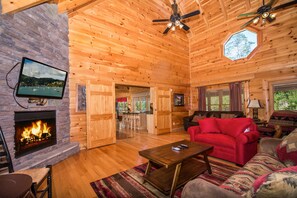 Smart TV, caminetto, videogiochi, lettore DVD