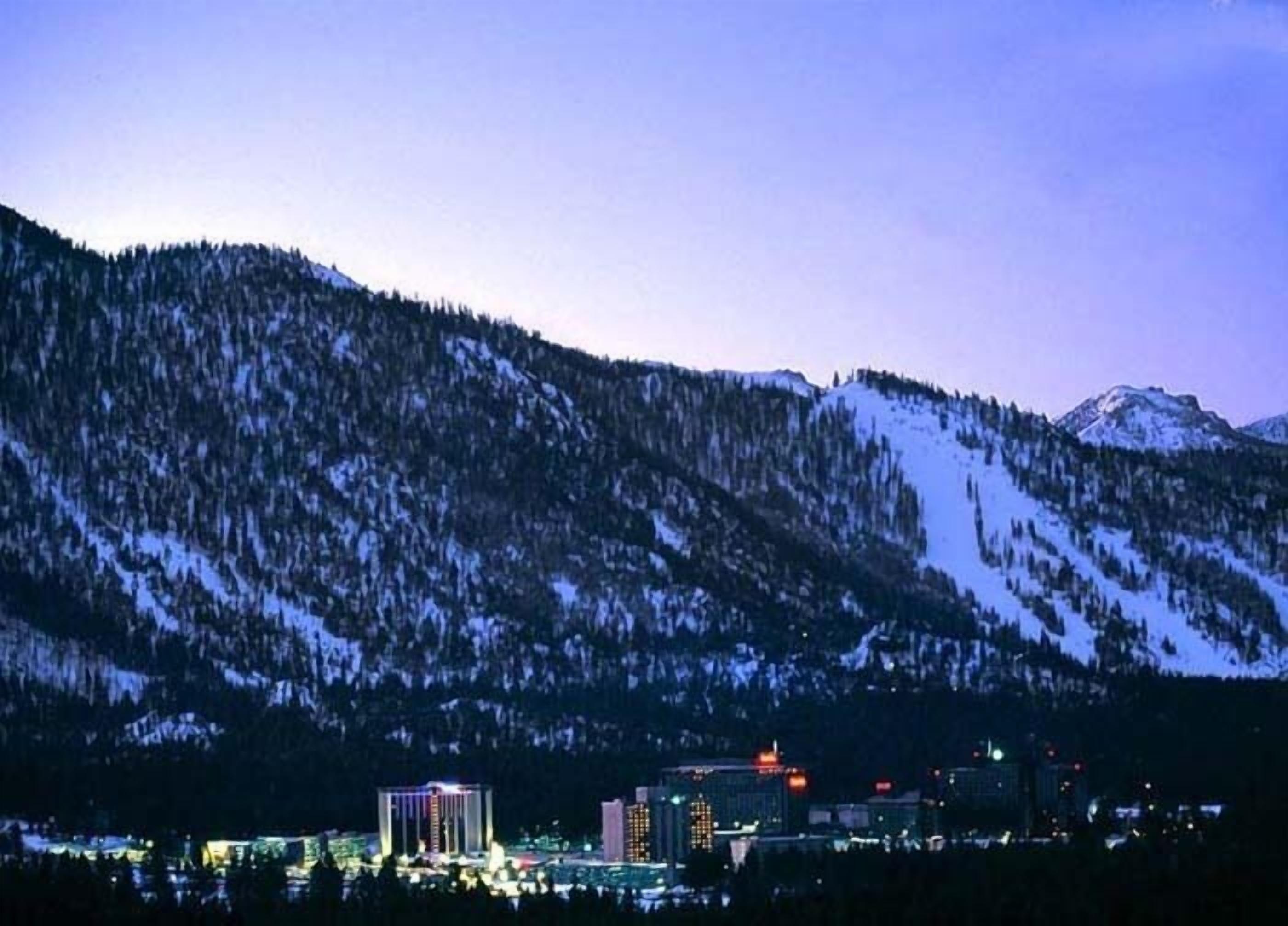 Lake Tahoe Casinos with Heavenly California in background