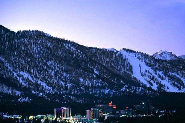 Lake Tahoe Casinos with Heavenly California in background
