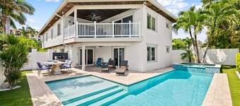 Ocean-View Paradise with Pool & Hot Tub, Walk to Beach