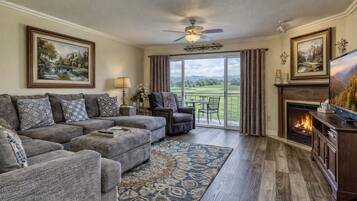 Flachbildfernseher, Kamin, DVD-Player, Videothek