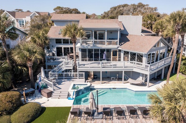 Outdoor pool, a heated pool