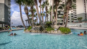 Outdoor pool, a heated pool