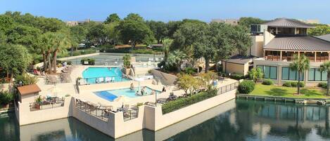 A heated pool