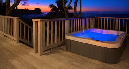 Beachfront Luxury Home, Panoramic Ocean Views, Walk To Tunnels Beach TVNCU-1214