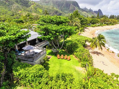 Beachfront Luxury Home, Panoramic Ocean Views, Walk To Tunnels Beach TVNCU-1214