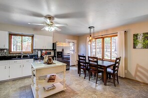 Kitchen and eating area