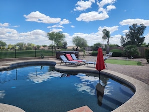 A heated pool