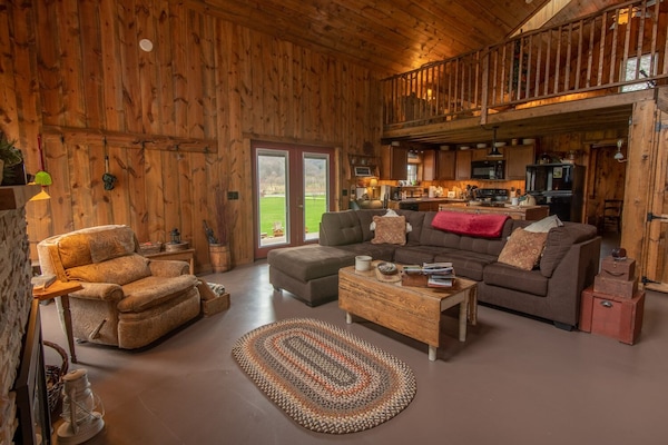 Looking toward the front doors