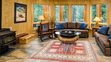 Fireplace, books