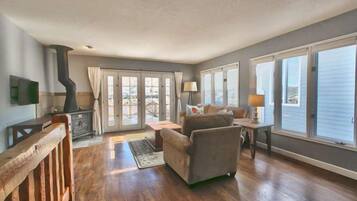 TV, fireplace, DVD player