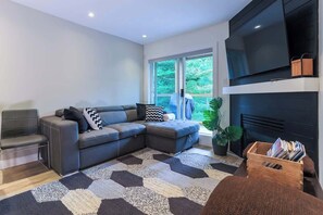 Télévision, cheminée