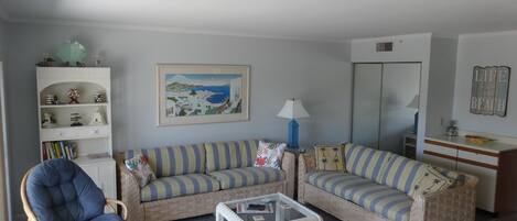 TV, DVD player, livros