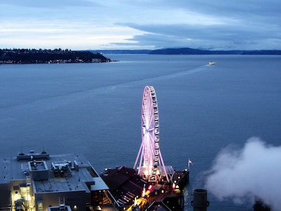 Modern Downtown Unit at Harbor Steps with Stunning Panoramic Water Views!