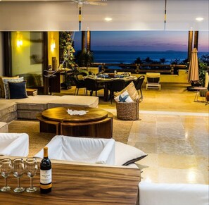 Outdoor dining - Best Amazing Deal  Beach Front & Stunning Views +Chef & Maid included (Punta de Mita)