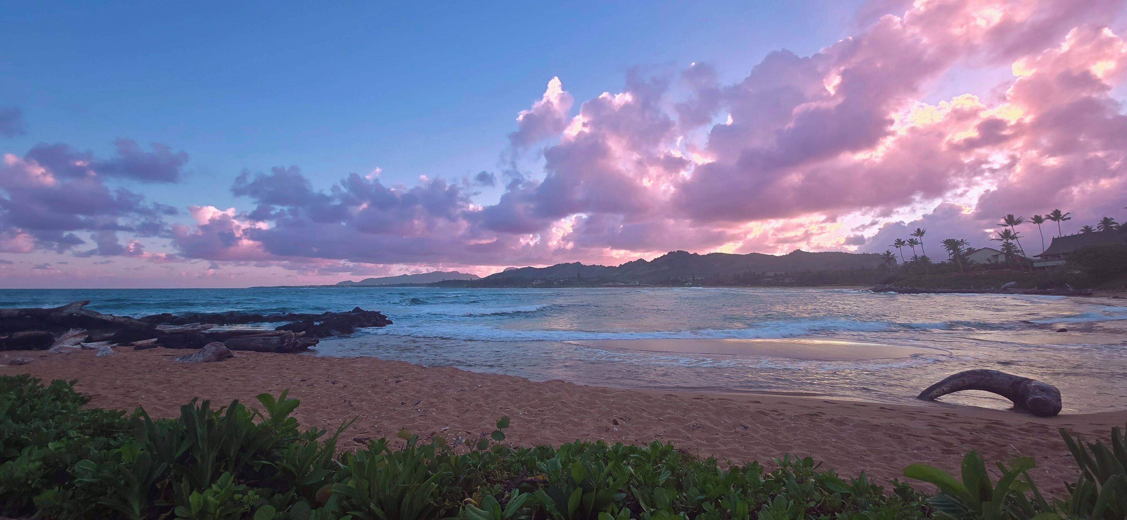 On the beach, beach towels