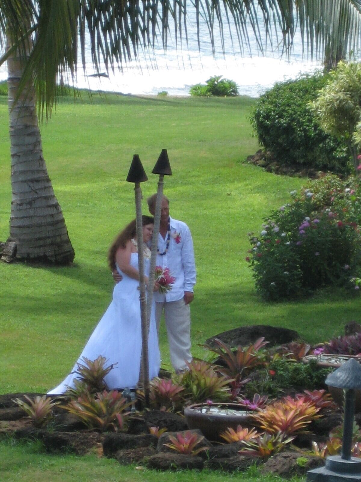 Outdoor banquet area
