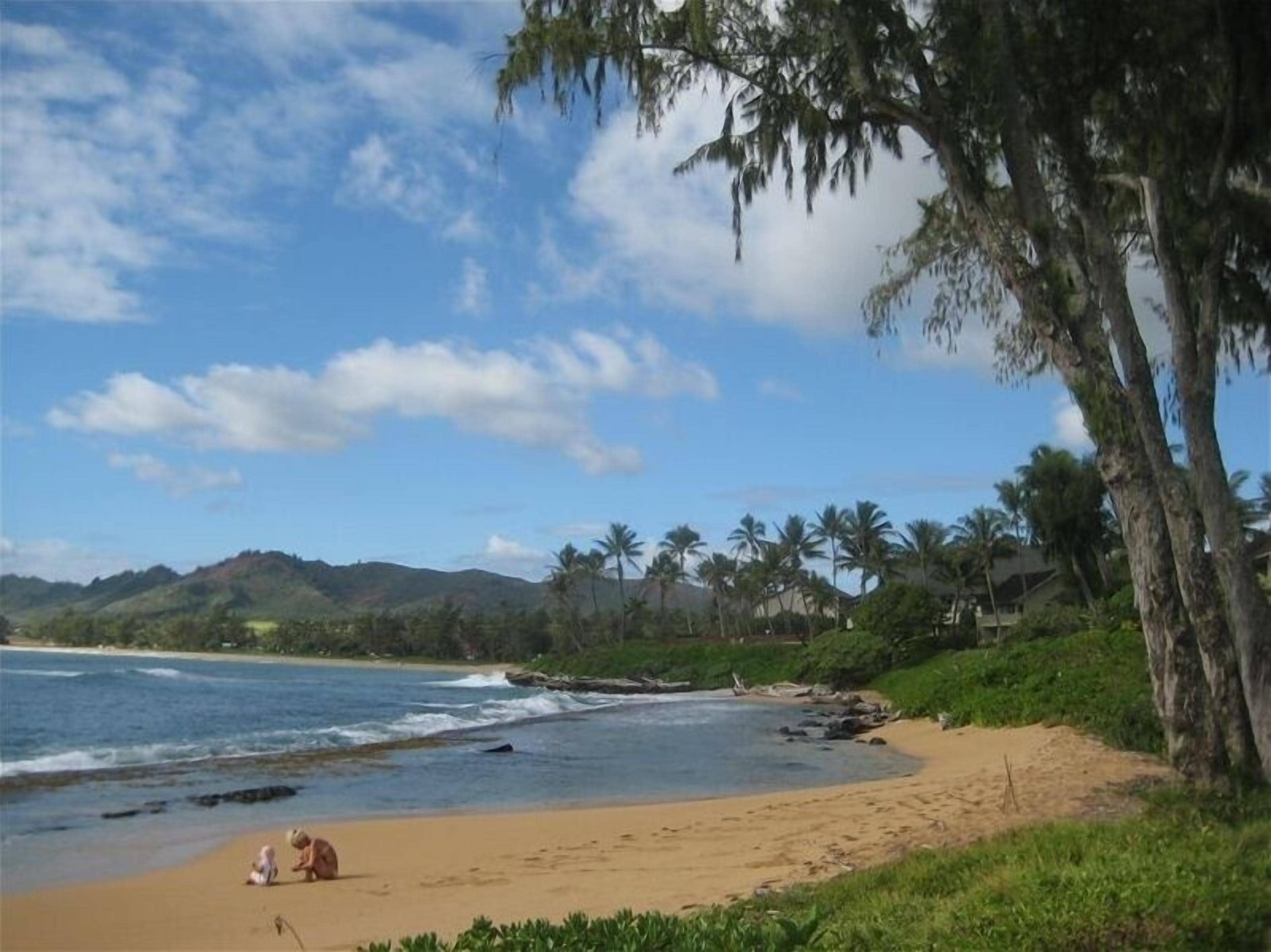 On the beach, beach towels
