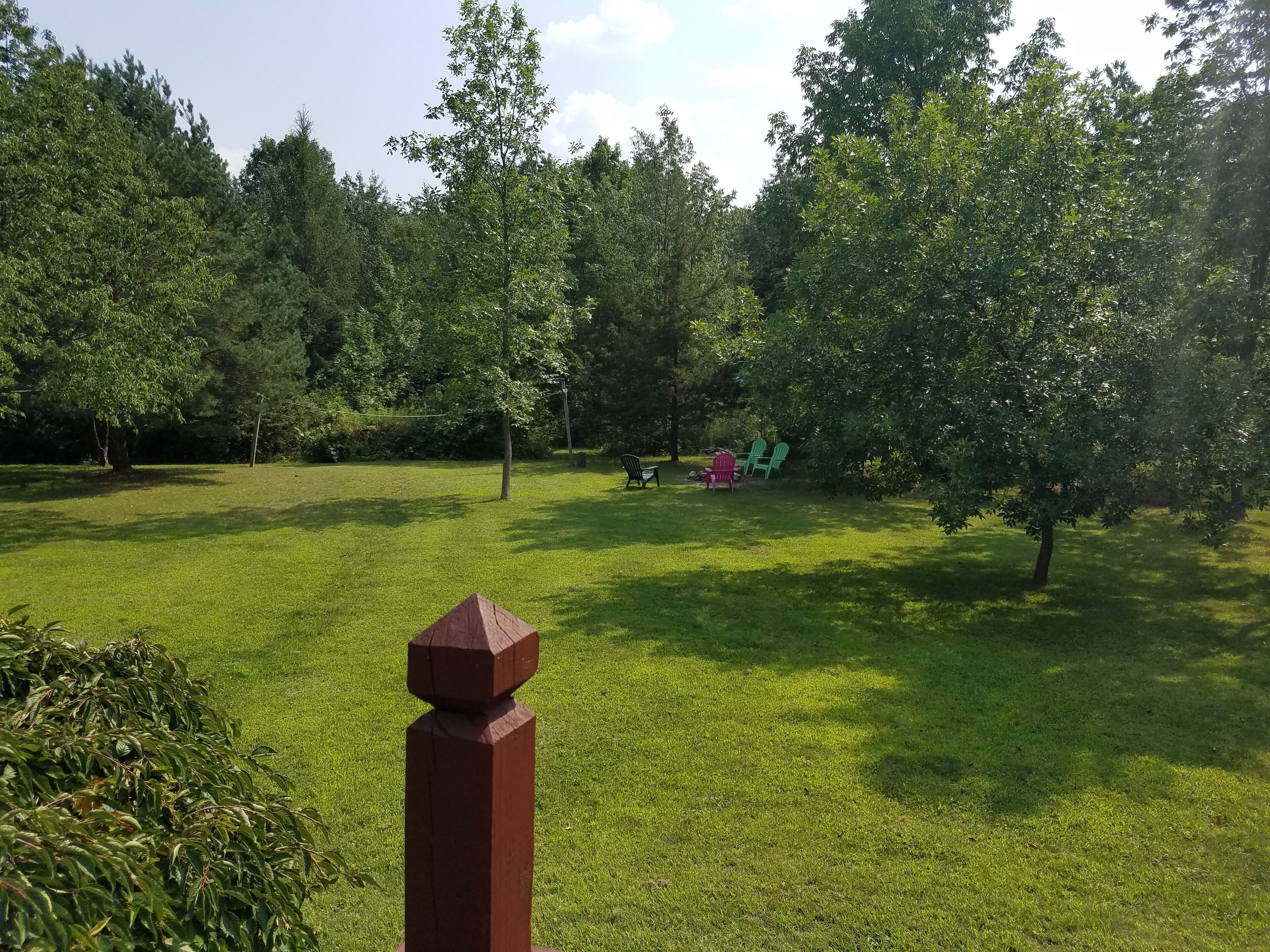 View of the fire pit