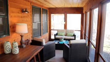 TV, fireplace, DVD player, books