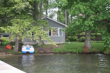View of the cottage from the end of the dock