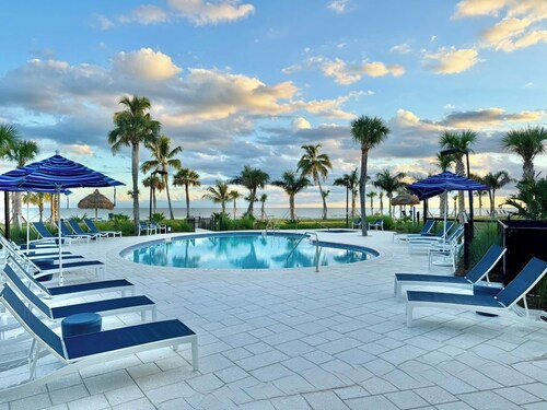 Pointe Santo B35 on Sanibel Island. Lovely view of the beach and the pool.