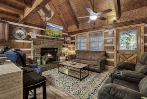 TV, caminetto, videogiochi