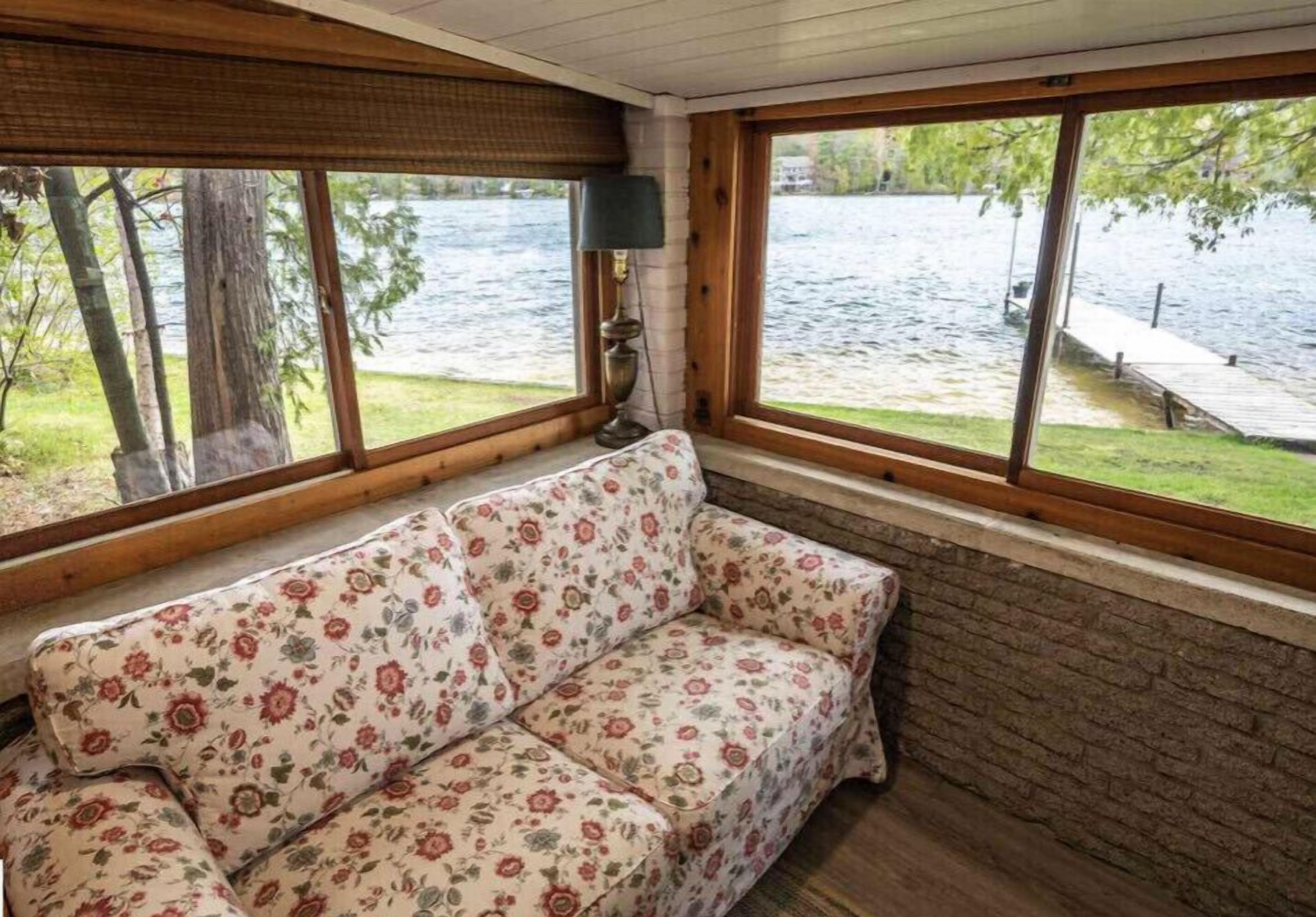 TV connectée, cheminée, lecteur de DVD, livres