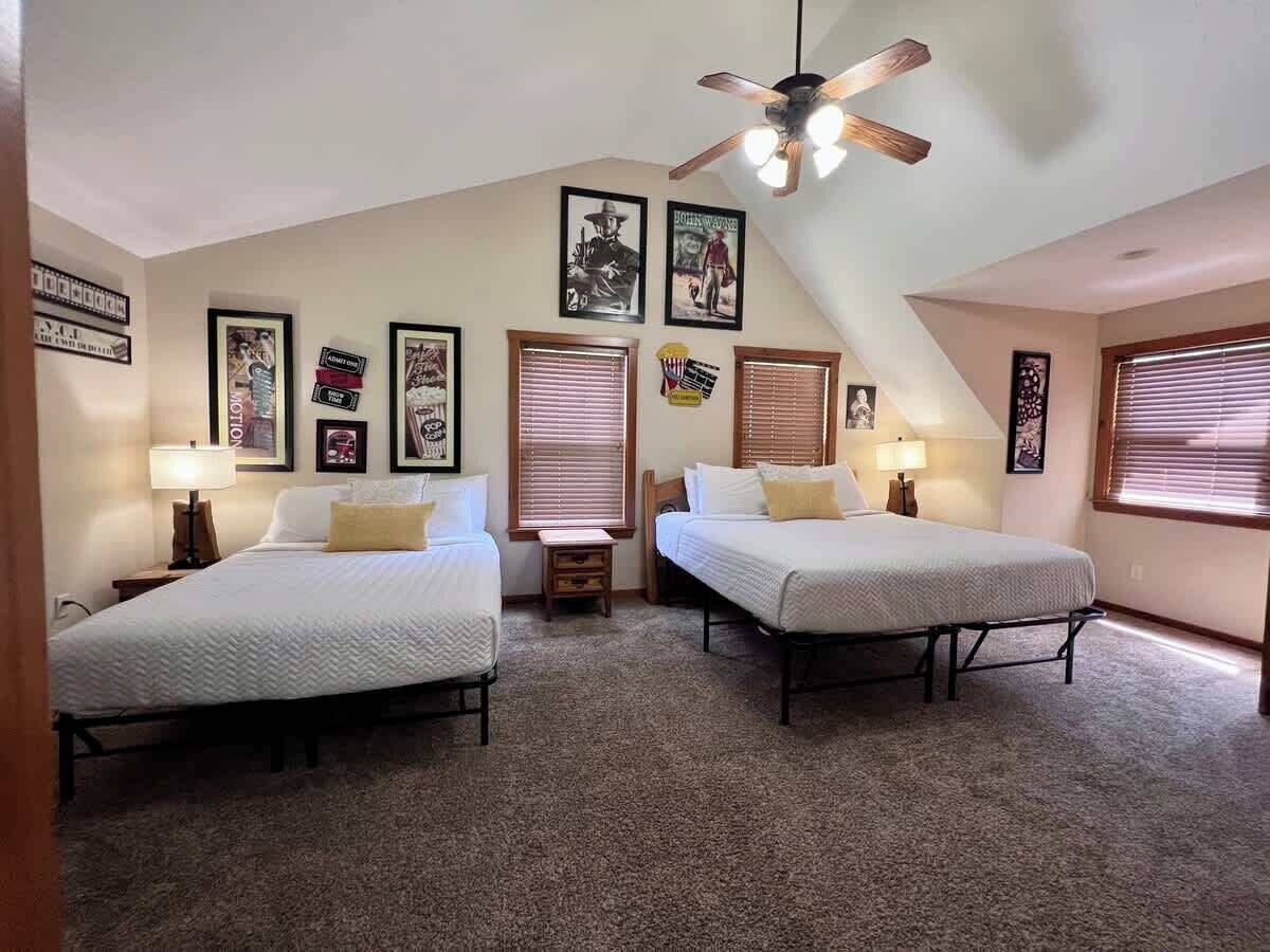 4 bedrooms, iron/ironing board, travel cot, WiFi