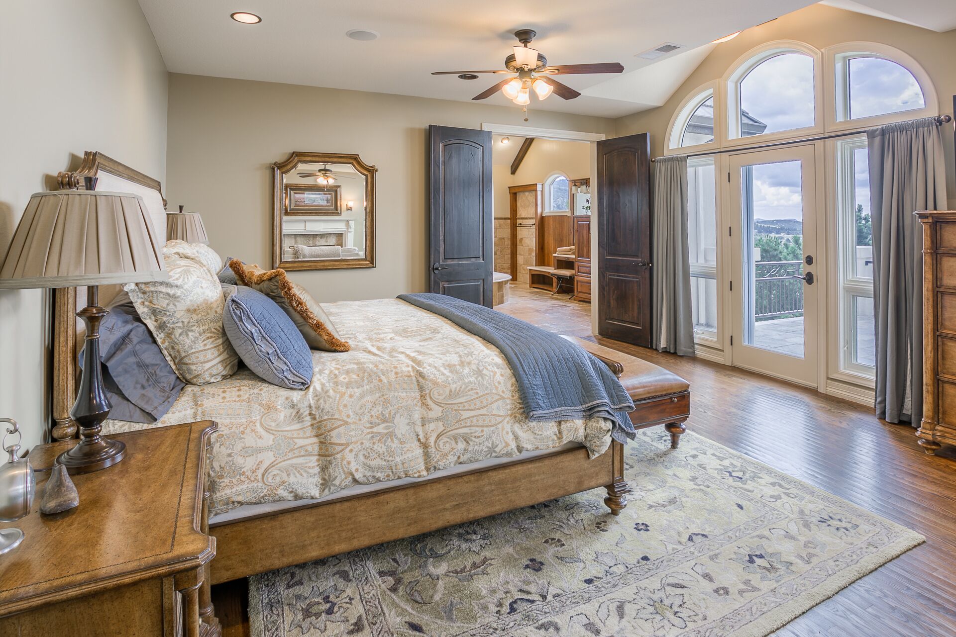 Master Bedroom has private deck