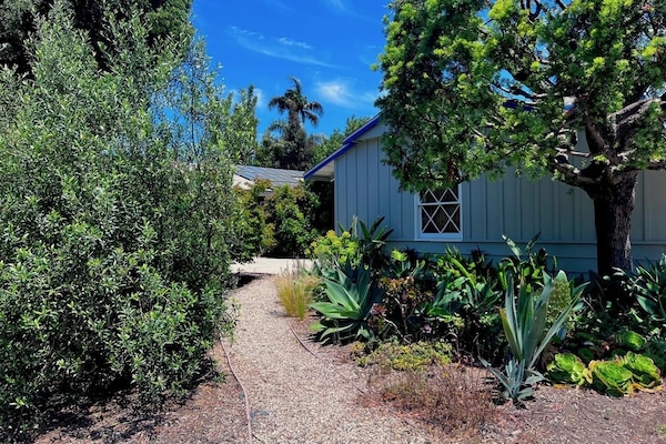 Front yard with garden path