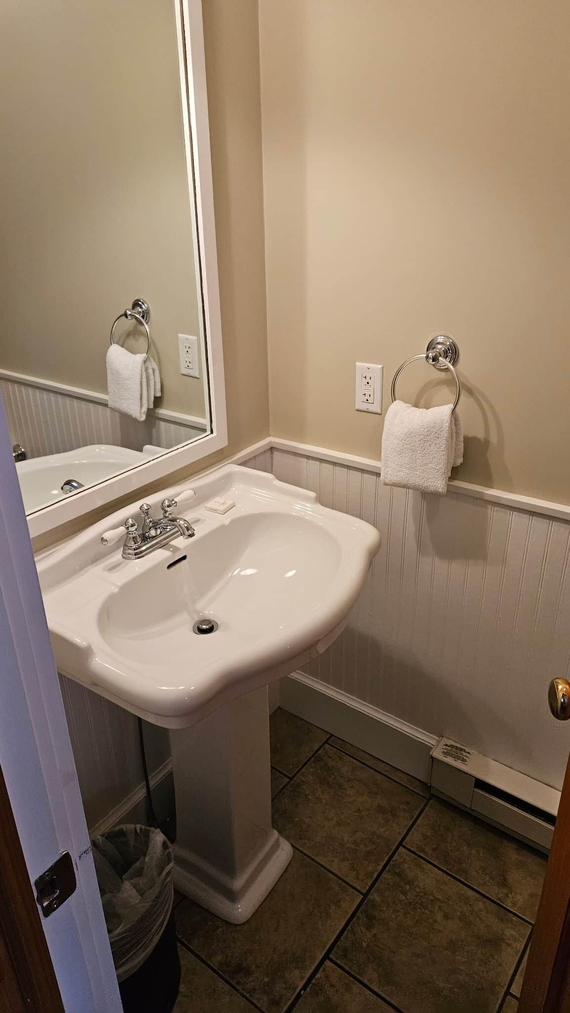 Hair dryer, towels